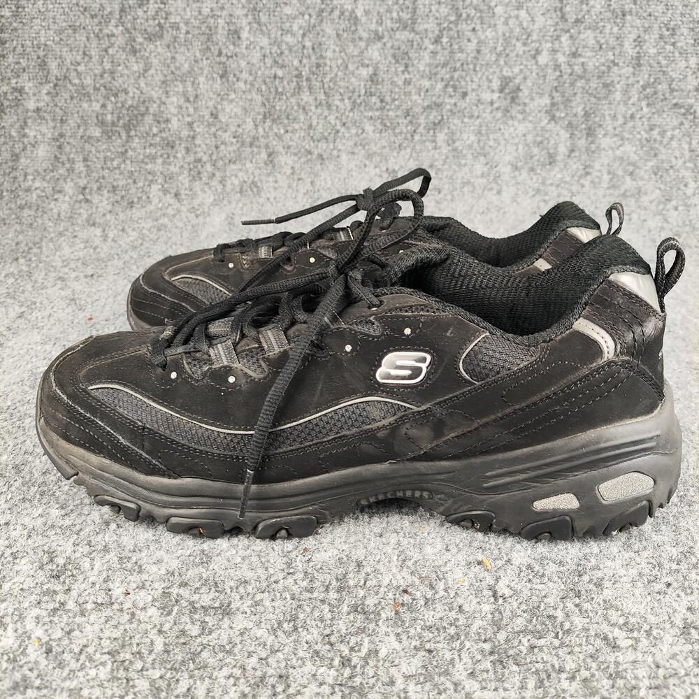 Skechers Shoes Womens Size 11 Black Leather Comfort Walking Sneakers SN 11930EW